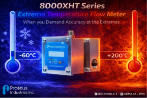 Proteus Industries Introduces the 8000XHT Series: Extreme-Temperature Flow Measurement Without Compromise