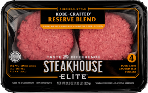 STEAKHOUSE ELITE RAISES THE BAR ON THE BURGER AISLE WITH THREE PREMIUM KOBE-CRAFTED® BLENDS AND BOLD NEW PACKAGING